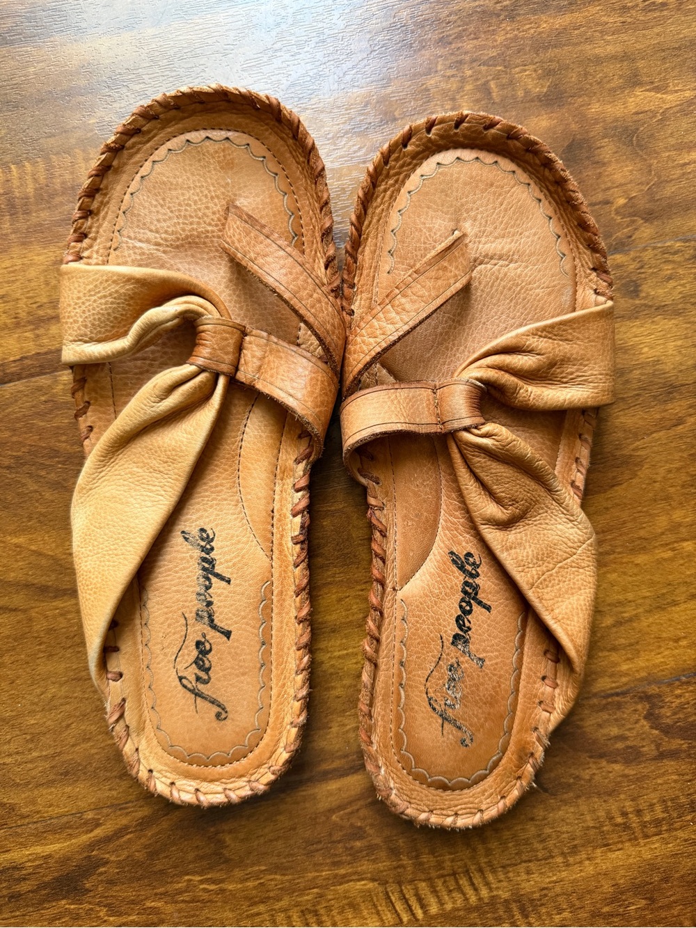 Free People Bailey Tan Leather Sandals
